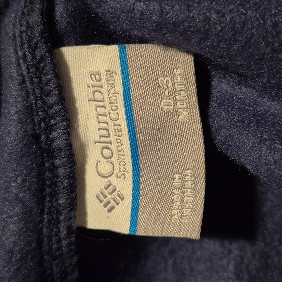 Columbia 0-3 months blue fleece zip up 1 piece bunting suit bear ears EUC - Picture 6 of 7